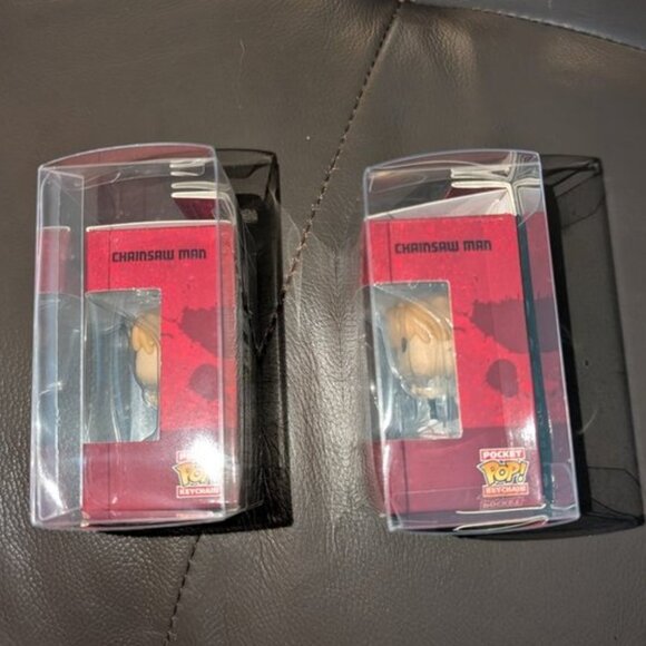NEW Set 2 Funko Pocket POP Keychain Crunchy Roll Vinyl Chainsaw Man Figure Denji - Picture 5 of 9